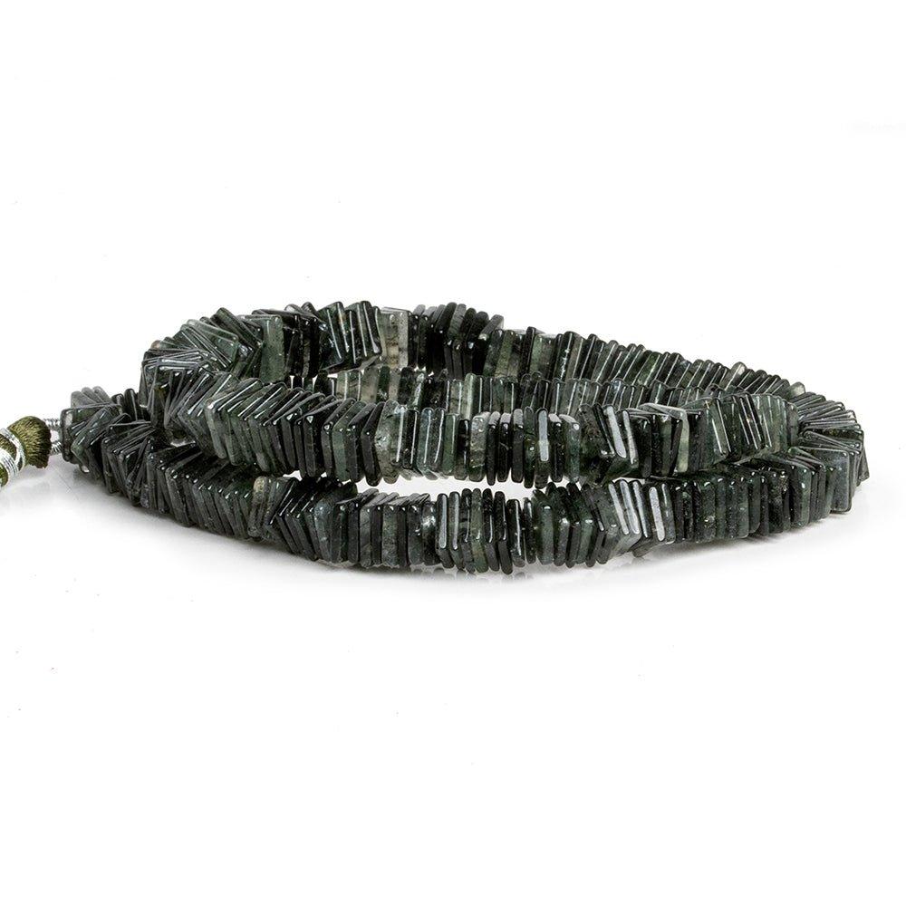 8mm Moss Quartz Plain Heishi Beads 16 inch 290 pieces - The Bead Traders
