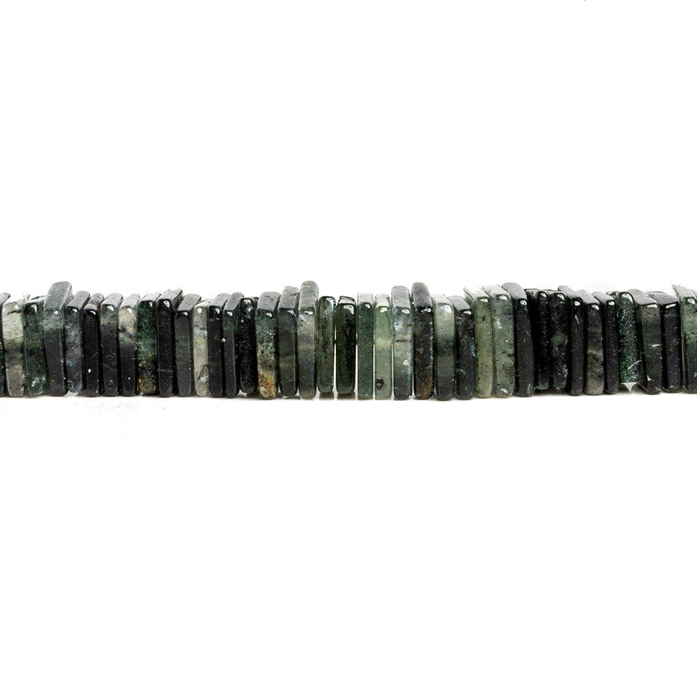 8mm Moss Quartz Plain Heishi Beads 16 inch 290 pieces - The Bead Traders