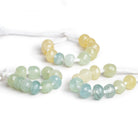 8mm Multi Beryl Large Hole Rondelles 10 beads - The Bead Traders