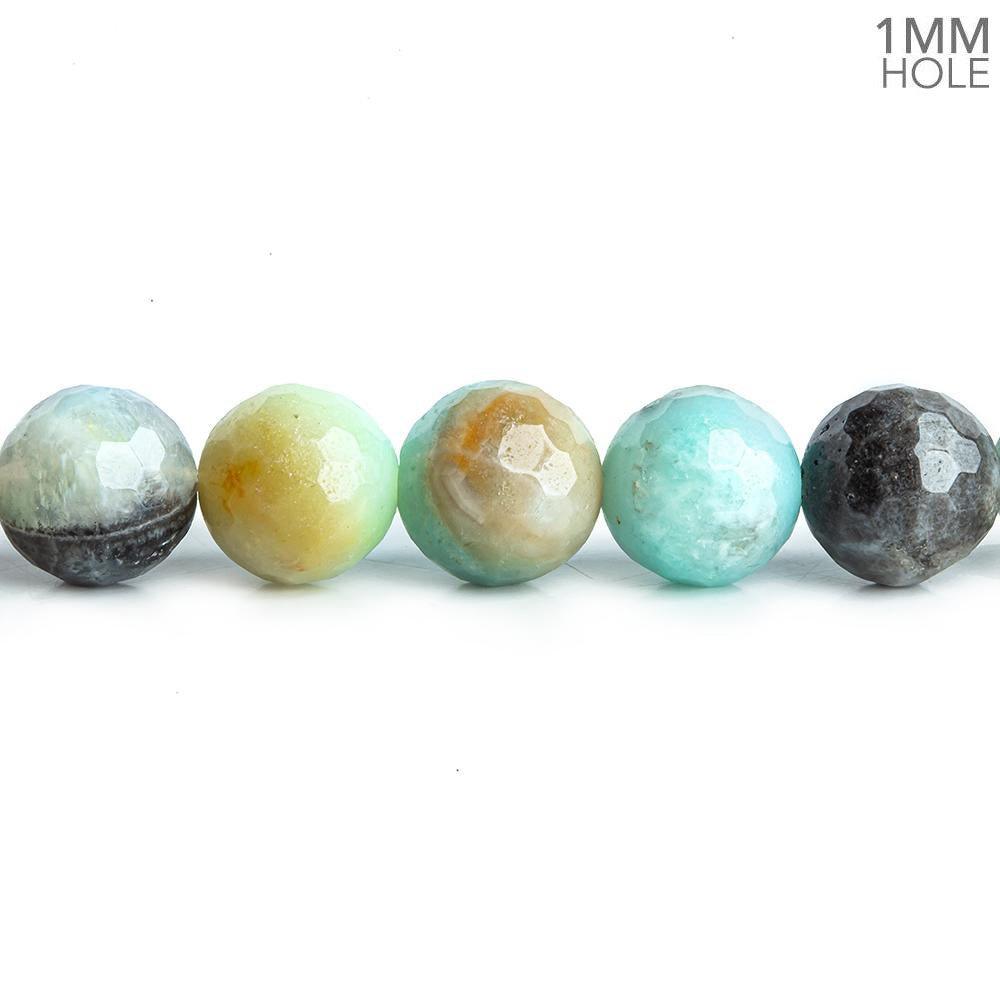 8mm Multi Color Amazonite faceted round Beads 15 inch 49 pieces - The Bead Traders