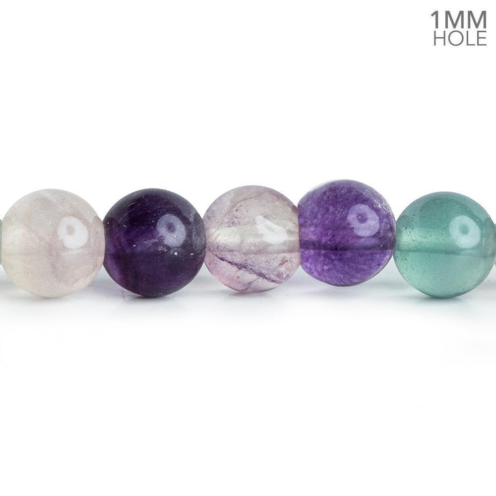 8mm Multi Color Fluorite plain round beads 15.5 inch 50 pieces - The Bead Traders