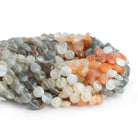 8mm Multi Color Moonstone Coins 14 inch 41 beads - The Bead Traders