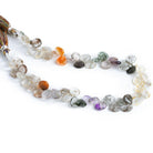 8mm Multi Gemstone Plain Hearts 11 inch 68 beads - The Bead Traders