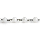 8mm Mystic Quartz Round Black Gold Chain by the Foot 25 pieces - The Bead Traders