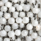 8mm Mystic Quartz Round Black Gold Chain by the Foot 25 pieces - The Bead Traders