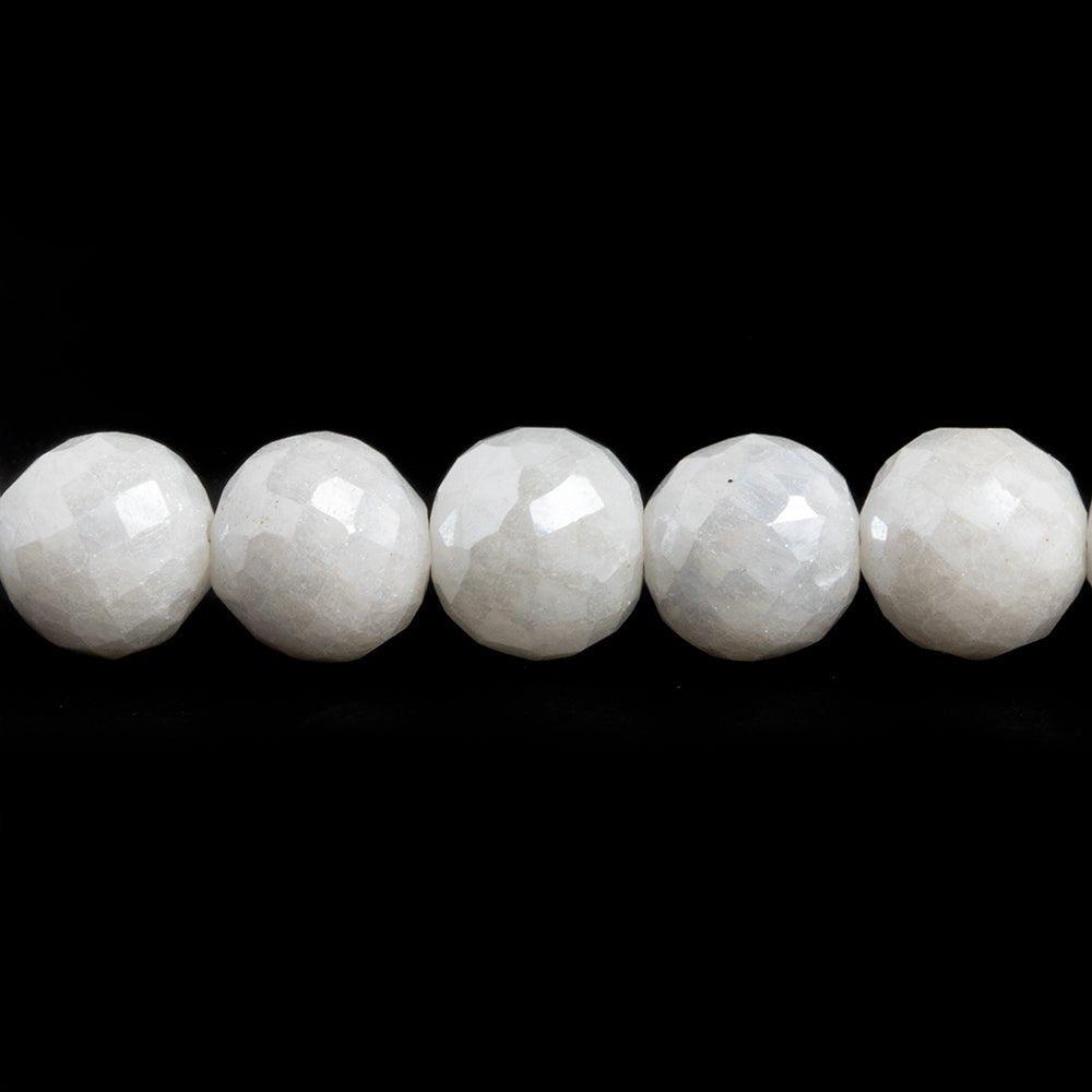 8mm Mystic White Quartz Faceted Round Beads 8 inch 25 pieces - The Bead Traders
