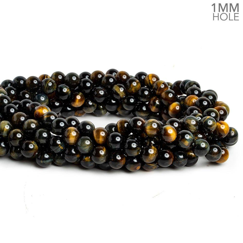 8mm Natural Tiger's Eye Plain Rounds 15 inch 45 beads - The Bead Traders