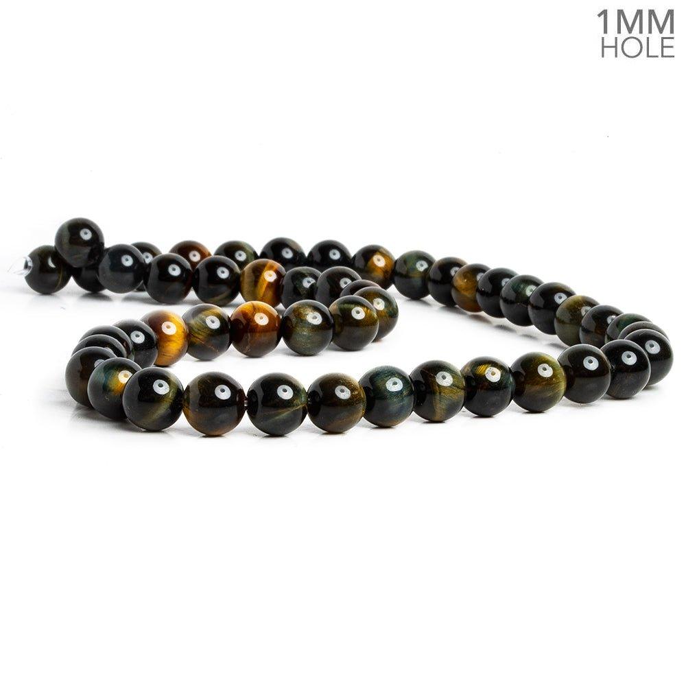 8mm Natural Tiger's Eye Plain Rounds 15 inch 45 beads - The Bead Traders