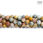 8mm Nazar Boncuk Jasper Plain Rounds 15 inch 45 beads - The Bead Traders