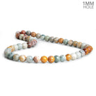 8mm Nazar Boncuk Jasper Plain Rounds 15 inch 45 beads - The Bead Traders