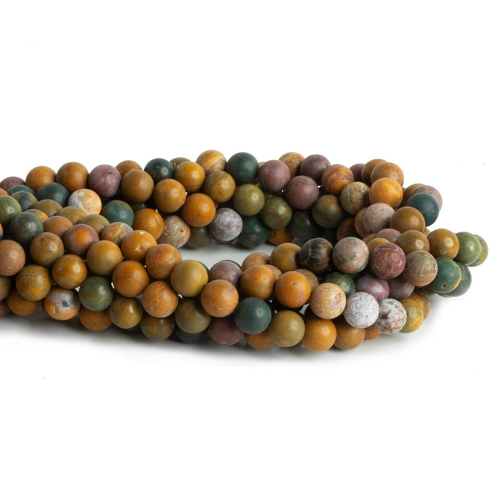 8mm Ocean Jasper Plain Rounds 15 inch 45 beads - The Bead Traders