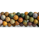 8mm Ocean Jasper Plain Rounds 15 inch 45 beads - The Bead Traders