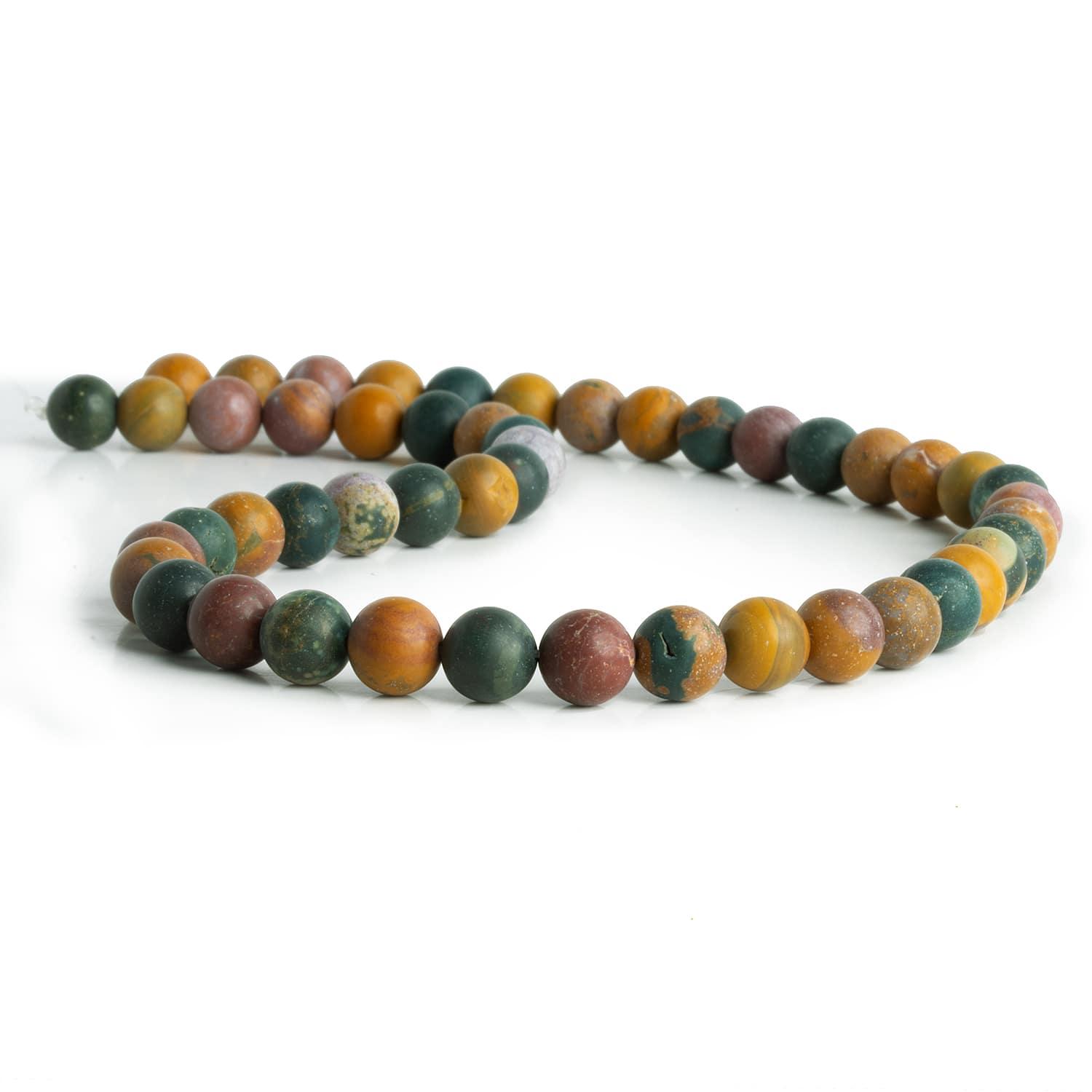 8mm Ocean Jasper Plain Rounds 15 inch 45 beads - The Bead Traders