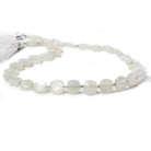 8mm Off White Moonstone faceted pillow beads 14 inch 30 pieces - The Bead Traders
