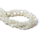 8mm Off White Moonstone faceted pillow beads 14 inch 30 pieces - The Bead Traders