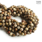 8mm Petrified Wood Jasper faceted rounds 14.5 inch 46 pieces - The Bead Traders