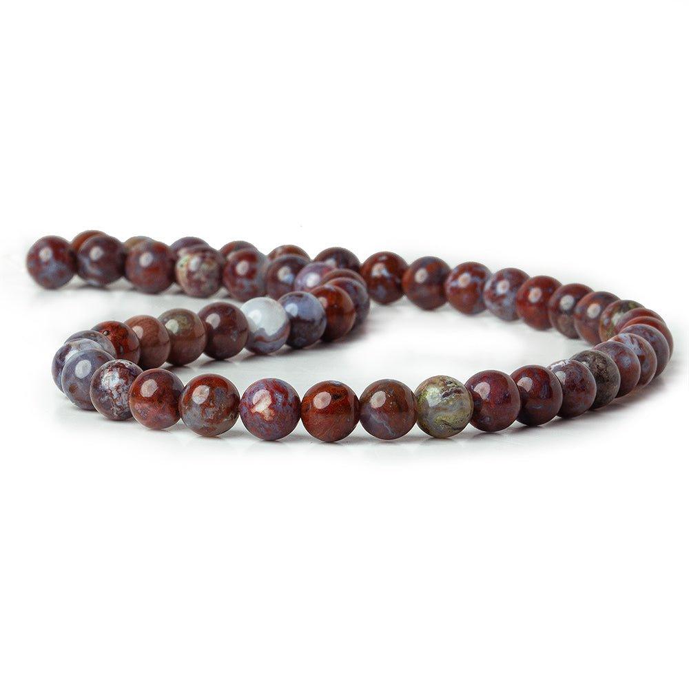 8mm Pietersite Plain Round 1mm drill hole beads 15.5inch 49 pieces - The Bead Traders