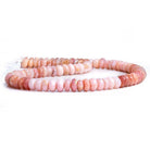 8mm Pink Peruvian Opal Faceted Rondelle Beads 15 inch 95 pieces - The Bead Traders