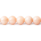 8mm Pink Peruvian Opal Plain Rounds 16 inch 50 pieces - The Bead Traders