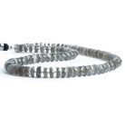 8mm Platinum Gray Moonstone Faceted Rondelle Beads 16 inch 95 pieces - The Bead Traders