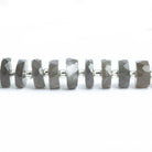 8mm Platinum Gray Moonstone Faceted Rondelle Beads 16 inch 95 pieces - The Bead Traders