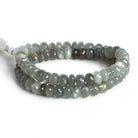 8mm Platinum Moonstone Faceted Rondelles 15 inch 75 beads - The Bead Traders