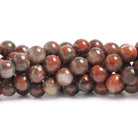 8mm Poppy Jasper plain round beads 15.5mm 48 pieces - The Bead Traders