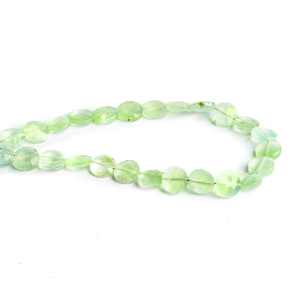 8mm Prehnite Faceted Coins 7.5 inch 25 beads - The Bead Traders