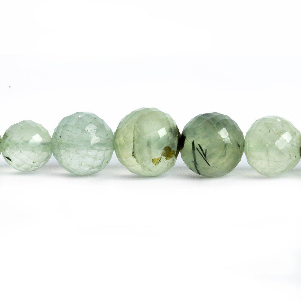 8mm Prehnite Faceted Round Beads 14 inch 53 pieces - The Bead Traders