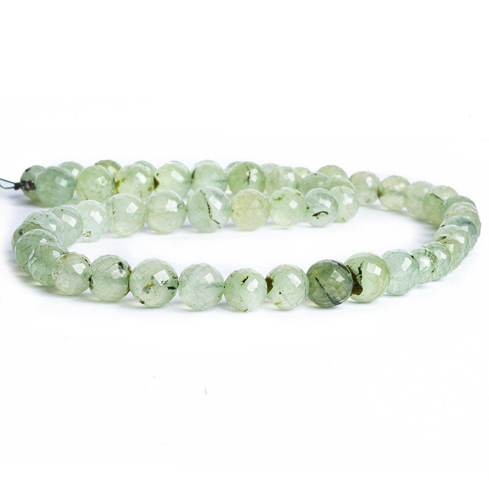 8mm Prehnite Faceted Round Beads 14 inch 53 pieces - The Bead Traders