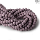 8mm Purple Lava Rock plain rounds 16 inch 51 beads - The Bead Traders