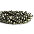 8mm Pyrite Faceted Rounds 14 inch 50 beads - The Bead Traders
