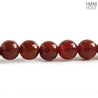 8mm Red Agate faceted round beads 14.5 inch 47 pieces - The Bead Traders