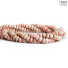 8mm Rhodocrosite Plain Rondelles 16 inch 80 beads - The Bead Traders