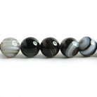 8mm Sardonyx plain round beads 14.5 inch 47 pieces - The Bead Traders