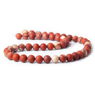 8mm Satin Matte Red Jasper Plain Round 1mm drill hole beads 15.5inch 49 pieces - The Bead Traders