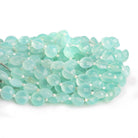8mm Seablue Chalcedony Faceted Coins 8 inch 21 beads - The Bead Traders