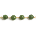 8mm Serpentine faceted round Gold plated Chain by the foot 23 pieces - The Bead Traders