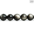 8mm Silver Obsidian Faceted Round Beads 15 inch 45 pieces - The Bead Traders