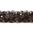 8mm Smoky Quartz faceted round beads 15 inch 50 pieces Lab Created - The Bead Traders