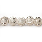 8mm Sterling Silver Plated Brass Stardust Circle Round Beads, 8 inch, - The Bead Traders