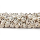 8mm Sterling Silver Plated Brass Stardust Circle Round Beads, 8 inch, - The Bead Traders