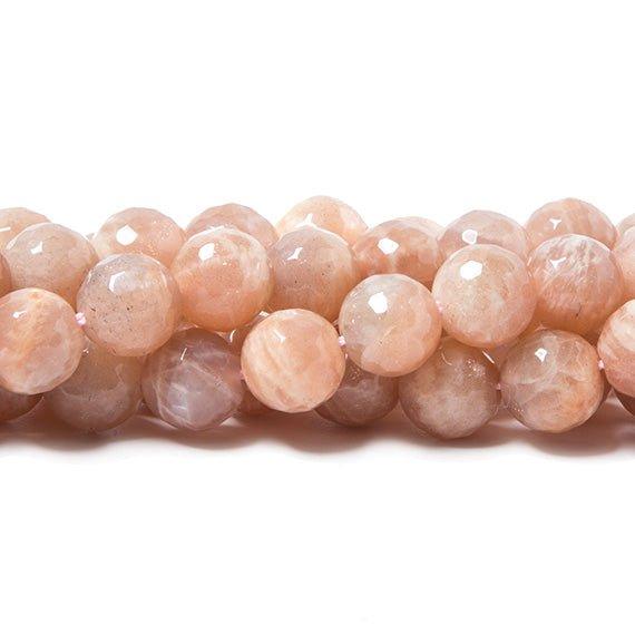 8mm Sunstone faceted round beads 15 inch 50 pieces - The Bead Traders