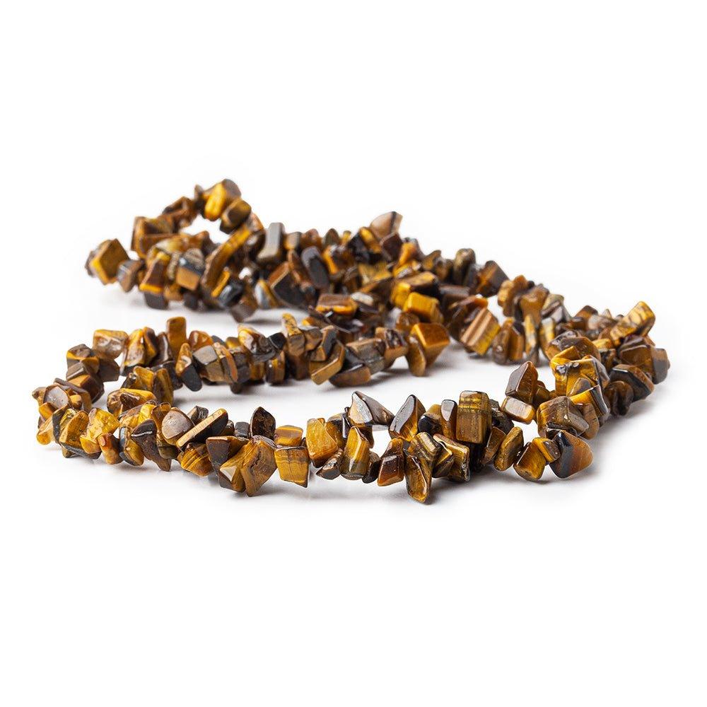 8mm Tiger Eye Chip Beads, 36 inch - The Bead Traders