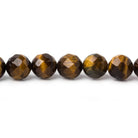 8mm Tiger Eye Faceted Round Beads, 15 inch - The Bead Traders