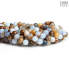 8mm Turkish Chalcedony w/ Matrix Plain Round Beads 15 inch 45 pieces - The Bead Traders
