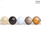 8mm Turkish Chalcedony w/ Matrix Plain Round Beads 15 inch 45 pieces - The Bead Traders