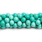 8mm Turquoise Magnesite plain round Beads 15.5 inch 52 pieces - The Bead Traders
