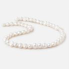 8mm White Baroque Freshwater Pearls 16 inch 55 pieces - The Bead Traders