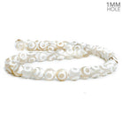 8mm White Evil Eye Agate Faceted Round Beads 15 inch 47 pieces - The Bead Traders